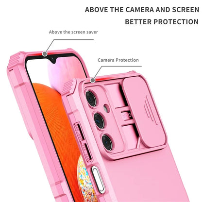 For Samsung Galaxy A15 5G Phone Case Slide Lens Protection Kickstand