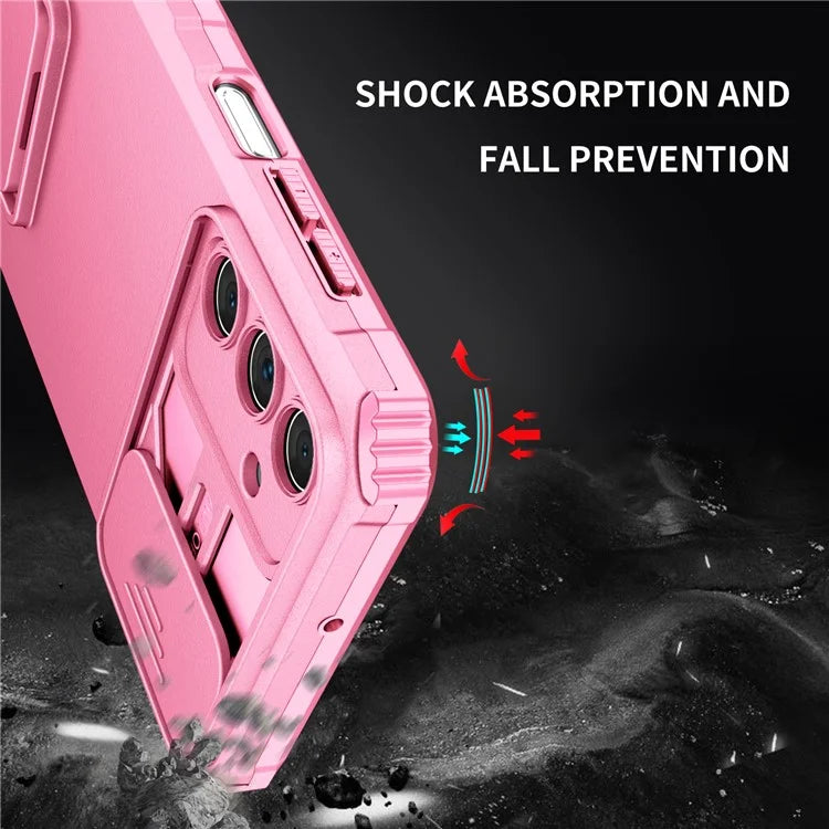 For Samsung Galaxy A15 5G Phone Case Slide Lens Protection Kickstand