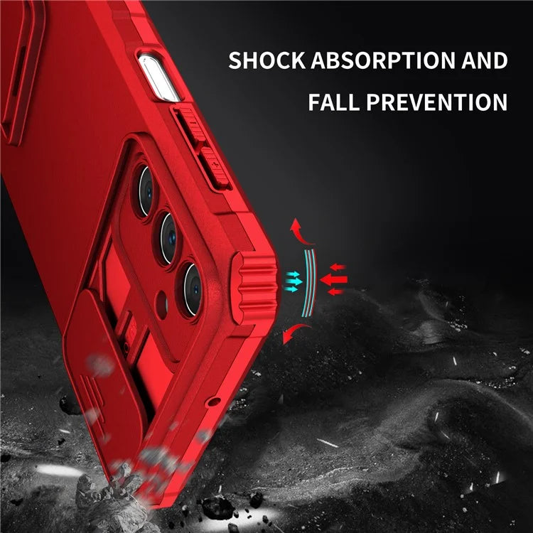For Samsung Galaxy A15 5G Phone Case Slide Lens Protection Kickstand