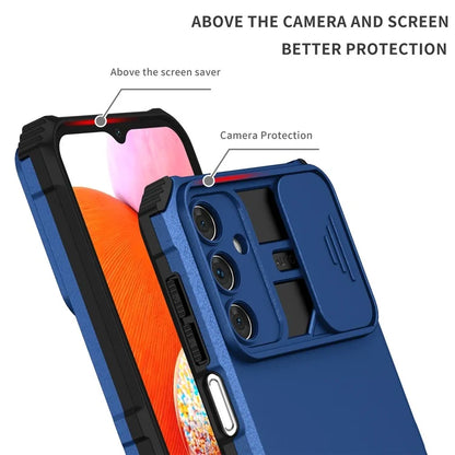 For Samsung Galaxy A15 5G Phone Case Slide Lens Protection Kickstand
