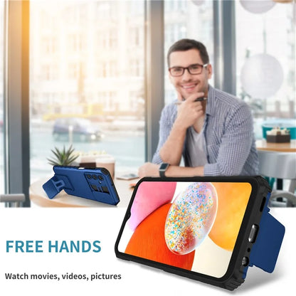 For Samsung Galaxy A15 5G Phone Case Slide Lens Protection Kickstand
