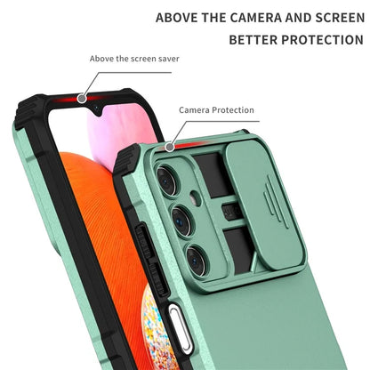 For Samsung Galaxy A15 5G Phone Case Slide Lens Protection Kickstand