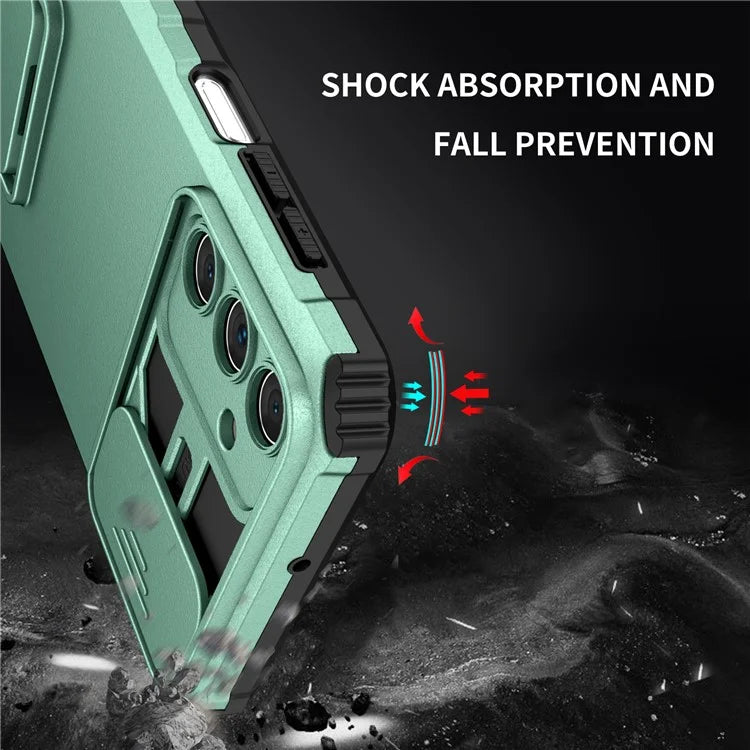 For Samsung Galaxy A15 5G Phone Case Slide Lens Protection Kickstand