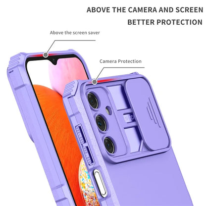For Samsung Galaxy A15 5G Phone Case Slide Lens Protection Kickstand