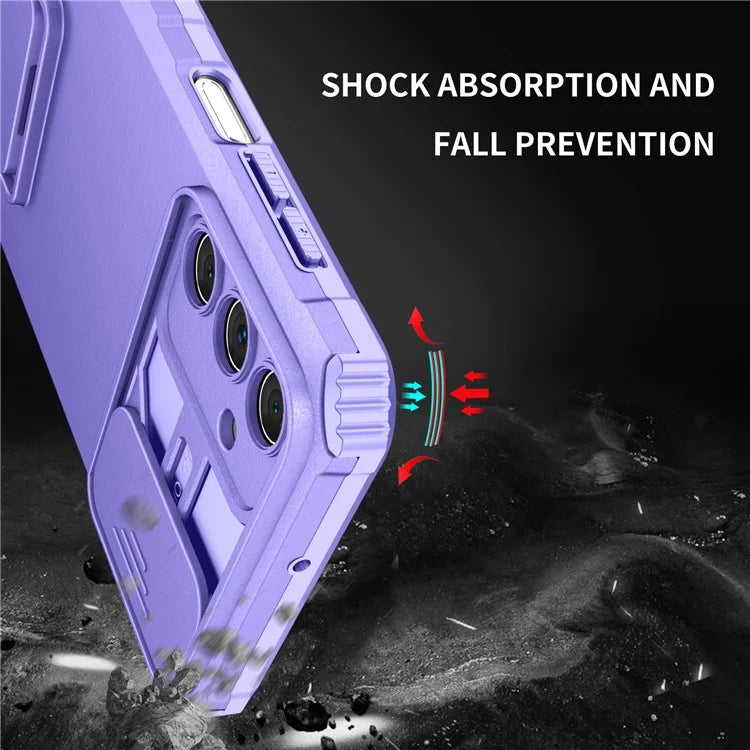 For Samsung Galaxy A15 5G Phone Case Slide Lens Protection Kickstand