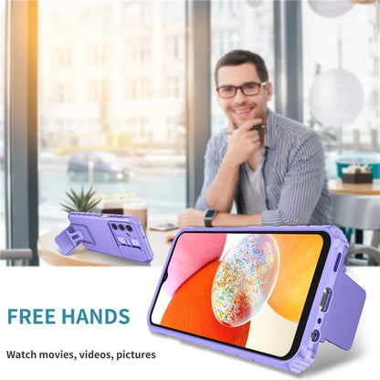 For Samsung Galaxy A15 5G Phone Case Slide Lens Protection Kickstand
