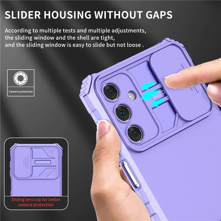 For Samsung Galaxy A15 5G Phone Case Slide Lens Protection Kickstand