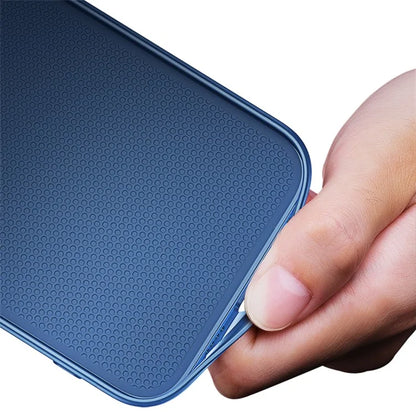 For iPhone 15 Pro Max Case Drop-proof Brushed TPU + Metal Protective Back Shell