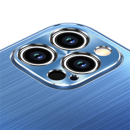 For iPhone 15 Pro Max Case Drop-proof Brushed TPU + Metal Protective Back Shell