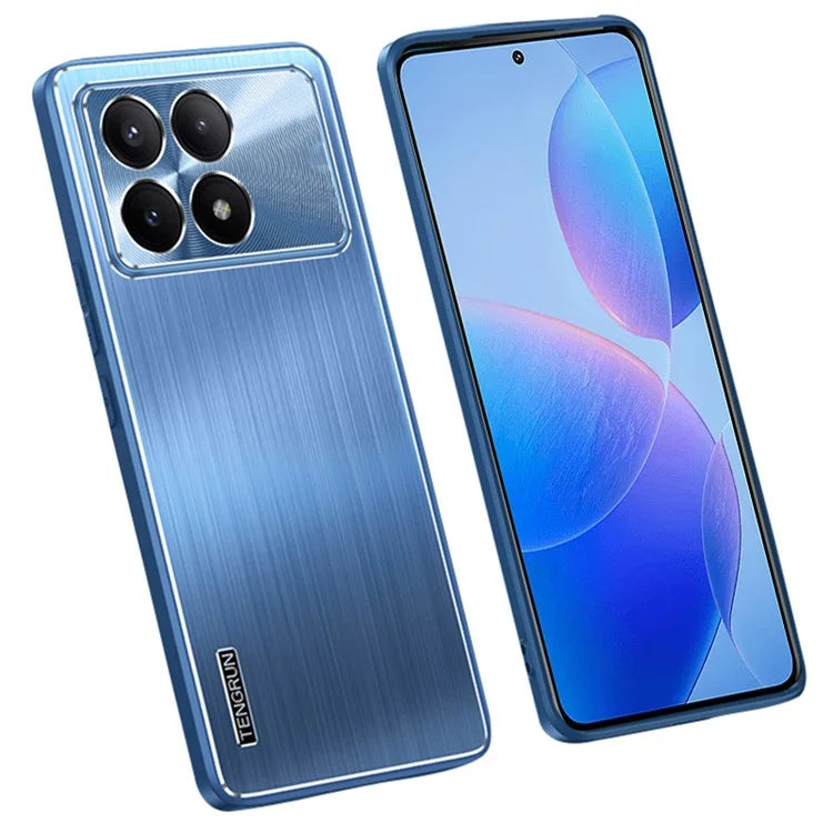 For Xiaomi Redmi K70 5G / K70 Pro 5G Case TPU + Metal Brushed Smartphone Guard Cover
