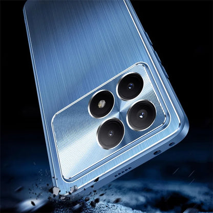 For Xiaomi Redmi K70 5G / K70 Pro 5G Case TPU + Metal Brushed Smartphone Guard Cover