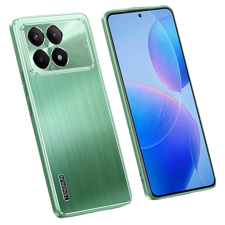 For Xiaomi Redmi K70 5G / K70 Pro 5G Case TPU + Metal Brushed Smartphone Guard Cover