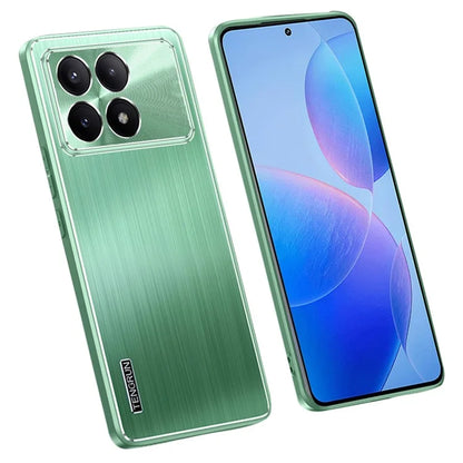 For Xiaomi Redmi K70 5G / K70 Pro 5G Case TPU + Metal Brushed Smartphone Guard Cover