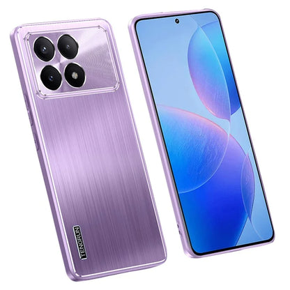 For Xiaomi Redmi K70 5G / K70 Pro 5G Case TPU + Metal Brushed Smartphone Guard Cover
