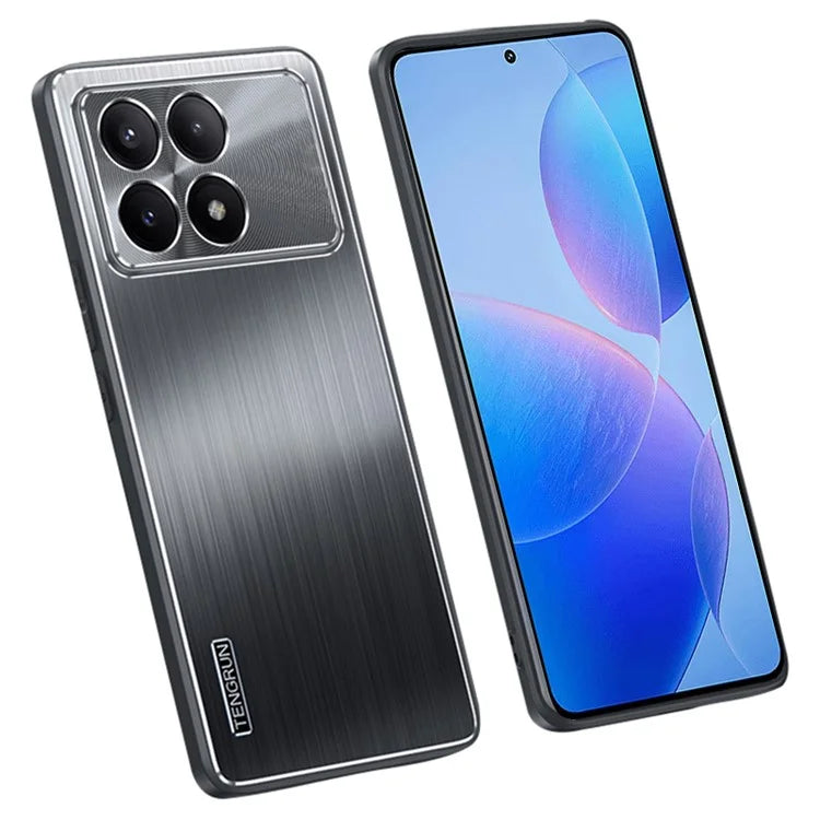 For Xiaomi Redmi K70 5G / K70 Pro 5G Case TPU + Metal Brushed Smartphone Guard Cover