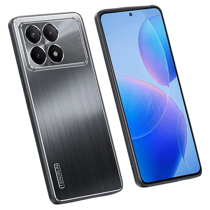 For Xiaomi Redmi K70 5G / K70 Pro 5G Case TPU + Metal Brushed Smartphone Guard Cover