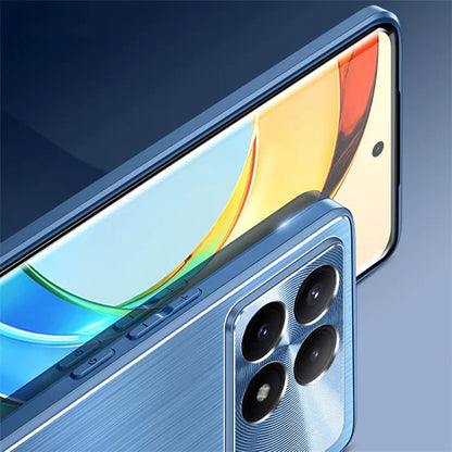 For Xiaomi Redmi K70 5G / K70 Pro 5G Case TPU + Metal Brushed Smartphone Guard Cover
