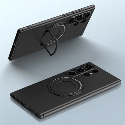 For Samsung Galaxy S24 Ultra Case Kickstand Phone Cover Compatible with MagSafe