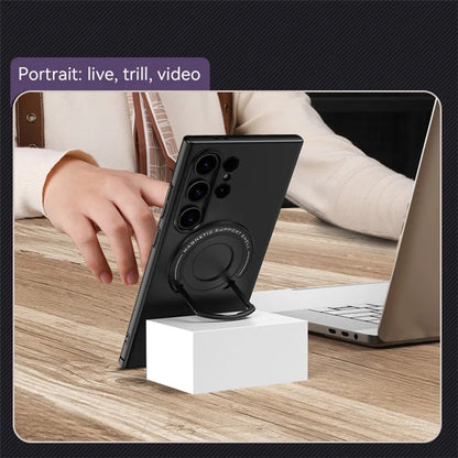For Samsung Galaxy S24 Ultra Case Kickstand Phone Cover Compatible with MagSafe
