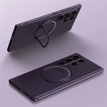 For Samsung Galaxy S24 Ultra Case Kickstand Phone Cover Compatible with MagSafe