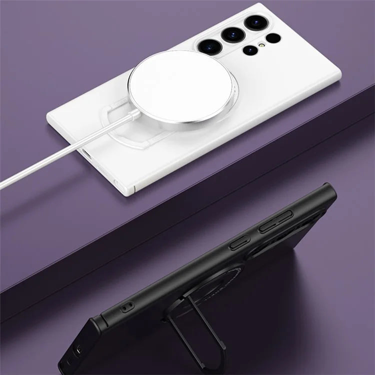 For Samsung Galaxy S24 Ultra Case Kickstand Phone Cover Compatible with MagSafe