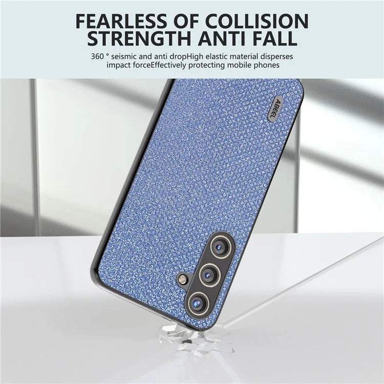 ABEEL For Samsung Galaxy S24+ Protective Phone Cover Rhinestone Texture Leather Back Case