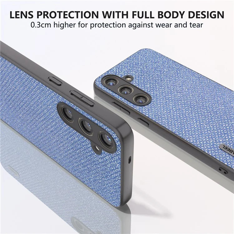 ABEEL For Samsung Galaxy S24+ Protective Phone Cover Rhinestone Texture Leather Back Case