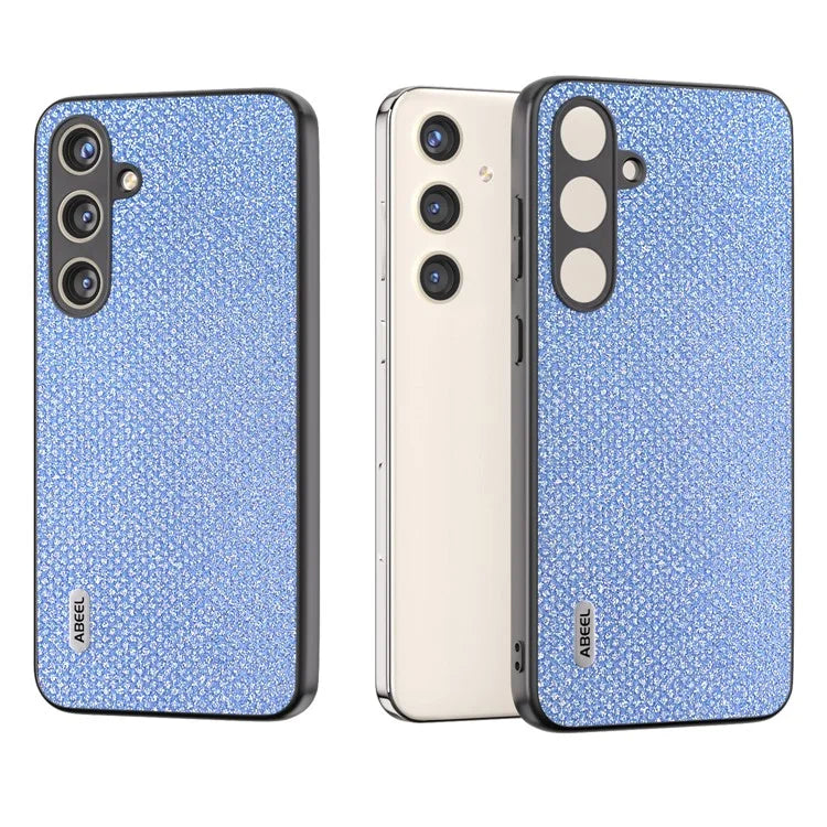 ABEEL For Samsung Galaxy S24+ Protective Phone Cover Rhinestone Texture Leather Back Case