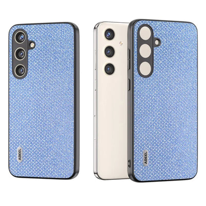 ABEEL For Samsung Galaxy S24+ Protective Phone Cover Rhinestone Texture Leather Back Case