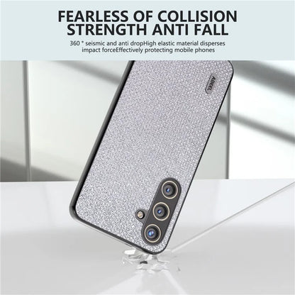 ABEEL For Samsung Galaxy S24+ Protective Phone Cover Rhinestone Texture Leather Back Case