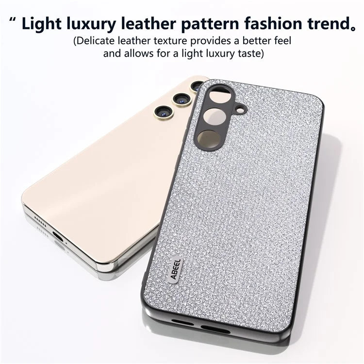 ABEEL For Samsung Galaxy S24+ Protective Phone Cover Rhinestone Texture Leather Back Case