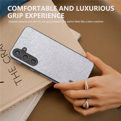 ABEEL For Samsung Galaxy S24+ Protective Phone Cover Rhinestone Texture Leather Back Case