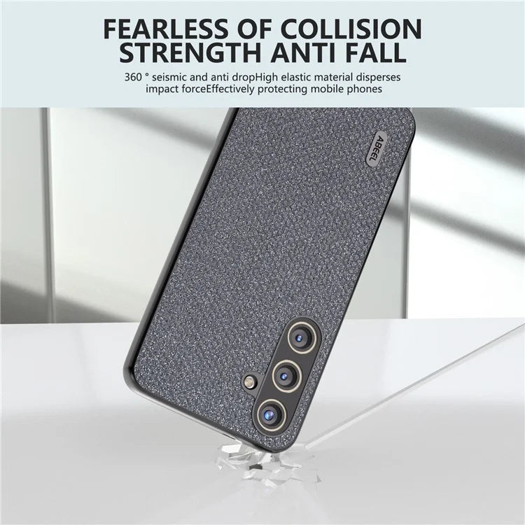 ABEEL For Samsung Galaxy S24+ Protective Phone Cover Rhinestone Texture Leather Back Case
