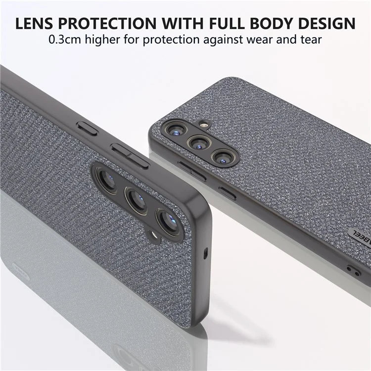 ABEEL For Samsung Galaxy S24+ Protective Phone Cover Rhinestone Texture Leather Back Case