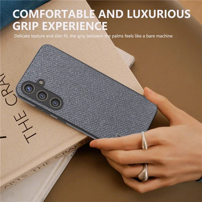 ABEEL For Samsung Galaxy S24+ Protective Phone Cover Rhinestone Texture Leather Back Case