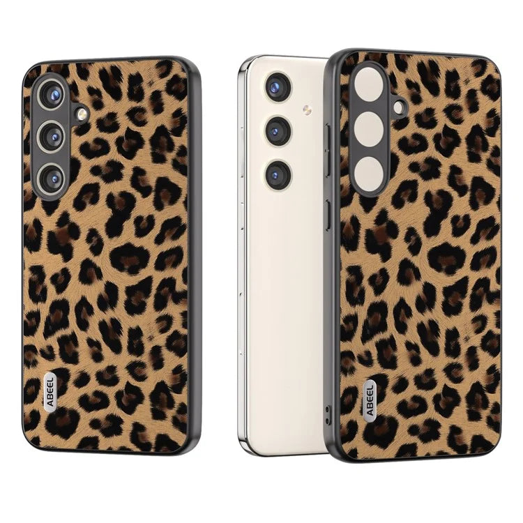 ABEEL For Samsung Galaxy S24+ Leopard Print Leather Case Anti-Scratch Cover