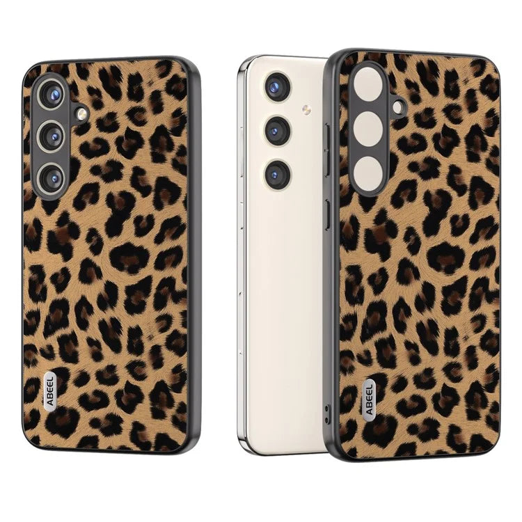 ABEEL For Samsung Galaxy S24+ Leopard Print Leather Case Anti-Scratch Cover