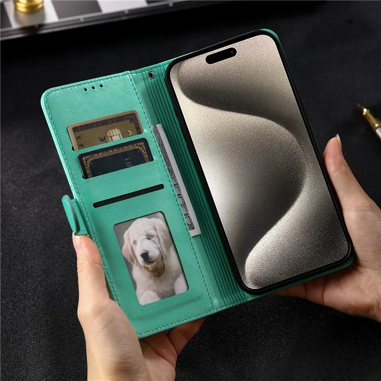 For iPhone 14 Pro Max Case Stand Crazy Horse Texture Leather Cover with Card Slots