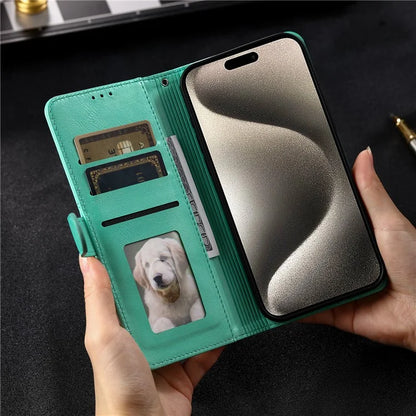 For iPhone 14 Pro Case Wallet Stand Leather Phone Protective Cover with a Strap