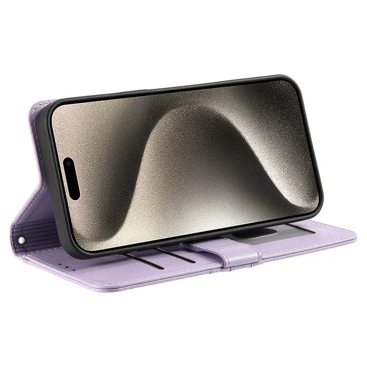 For iPhone 14 Pro Case Wallet Stand Leather Phone Protective Cover with a Strap