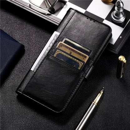 For iPhone 14 Pro Case Wallet Stand Leather Phone Protective Cover with a Strap
