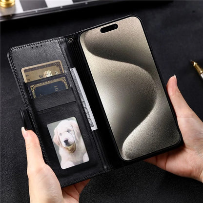 For iPhone 14 Pro Case Wallet Stand Leather Phone Protective Cover with a Strap