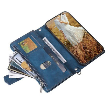 For Samsung Galaxy A35 5G Leather Case Rhombus Texture Phone Stand Cover with Multi-Card Slots