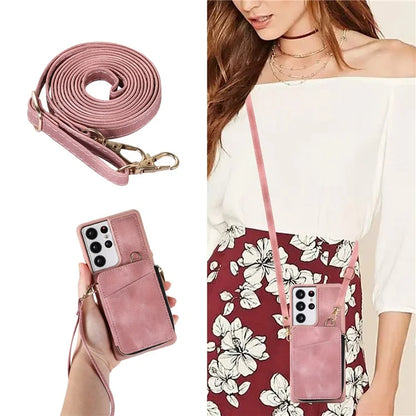 For Samsung Galaxy S21 Ultra 5G Cell Phone Case PU Leather+TPU Zipper Wallet Cover