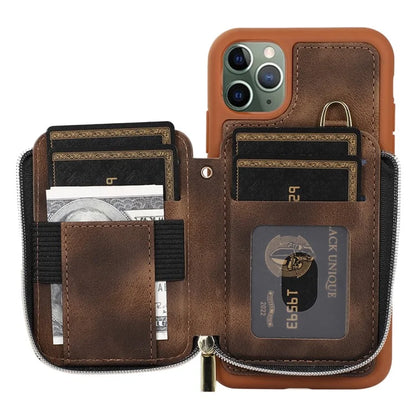 For iPhone 11 Pro Max Cell Phone Case PU Leather+TPU Kickstand Cover