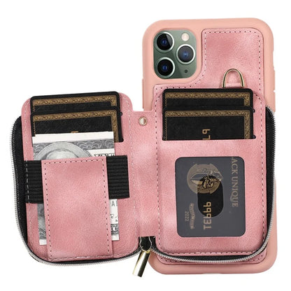 For iPhone 11 Pro Max Cell Phone Case PU Leather+TPU Kickstand Cover