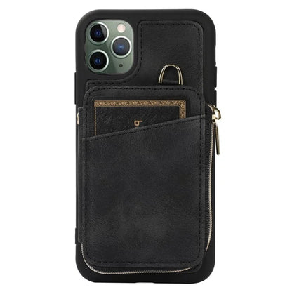 For iPhone 11 Pro Cell Phone Case Drop Proof PU Leather+TPU Kickstand Cover