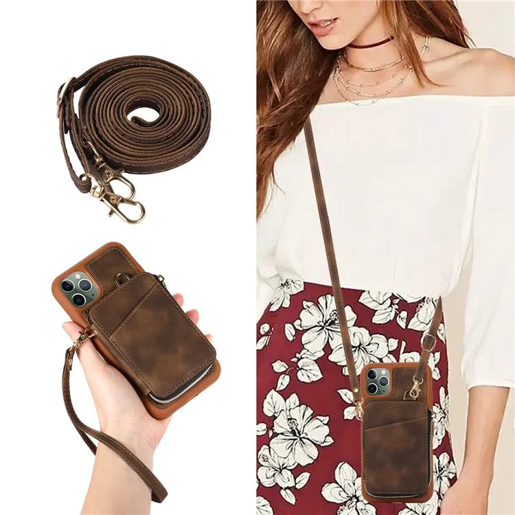 For iPhone 11 Pro Cell Phone Case Drop Proof PU Leather+TPU Kickstand Cover