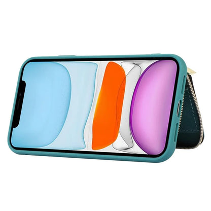 For iPhone 11 Cell Phone Case Scratch Resistant PU Leather+TPU Kickstand Cover