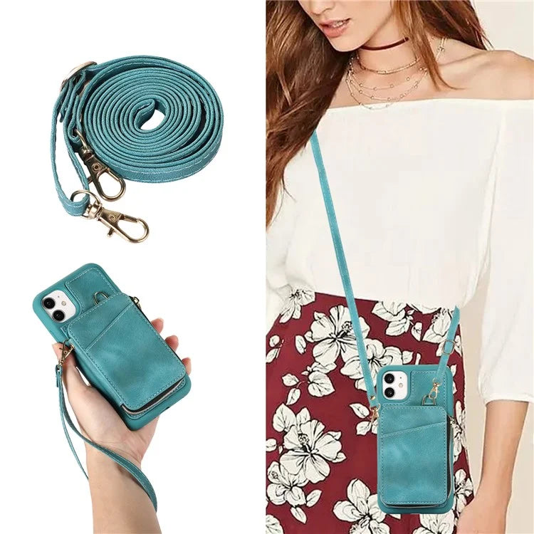 For iPhone 11 Cell Phone Case Scratch Resistant PU Leather+TPU Kickstand Cover